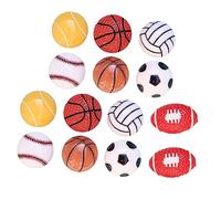 DOITOOL 14pcs Basketball Football Resin Ornaments DIY Craft Accessories Durable Flatback Sports Embellishments for Hair Clothes Jewelry Making