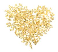 DOITOOL 150Pcs Gold Metal Resin Fillers Music Note Charms Set with Classic, Comma and Double Notes for DIY Jewelry Making and Epoxy Crafting Supplies