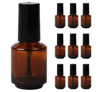DOITOOL 15pcs 8ml Glass Nail Polish Bottles with Brush, Cylindrical Refillable Containers for DIY Nail Polish Mixing and Adding Glitter, Premium Quality Glass Vials