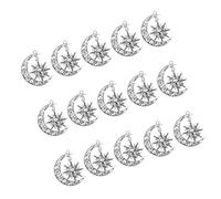 DOITOOL 15Pcs Alloy Sun and Moon Charms for DIY Jewelry Making Unique Planet Themed Pendant for Necklaces Bracelets Earrings and Keychains Craft Supplies for Creative Projects