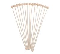 DOITOOL 15pcs Aroma Diffuser Sticks with Wood Beads Natural Fragrance Reeds for Home and Office Suitable for Essential Oil Diffusion Indoor Perfume Replacement Accessory