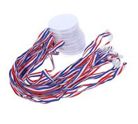 DOITOOL 15pcs DIY Blank Award Medals with Neck Ribbon, Abs Material with Webbing, Encouraging Creative Expression and Reward Experience, for Gymnastics and Parties