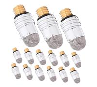 DOITOOL 15pcs External Thread Capacitive Stylus Pen Replacement Tips Conductive Mesh Fiber Nibs for Precise Touch Screen Input Wear-resistant Silver Fiber for Tablet and Phone Accessories