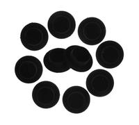 DOITOOL 15pcs Mini Top Hat Black Doll Hats Flocking DIY Formal Hats Wine Topper Tiny Caps Bulk For Dollhouse Art Crafts