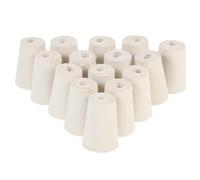 DOITOOL 15pcs Rubber Conical Bottle Stoppers Single Hole Stoppers for Glass Bottles Small and Compact Rubber Sealers Safe to Use for Home and Medicine