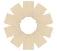 DOITOOL 15pcs Unpainted Khaki Wood Planks for Crafting and Engraving, Unfinished Wood Blanks for DIY Handcrafts and Christmas Trees, Smooth Surface Wooden Pieces