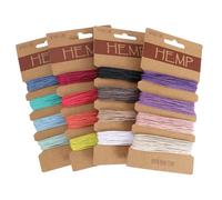DOITOOL 16 Colors 1Mm Twine Rope Cord Set for DIY Bracelets and Keychains, Colored Hemp Thread Cord for Jewelry Making, Craft Twine String for Handmade Accessories