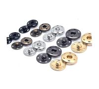 DOITOOL 165pcs Metal Sewing Buttons Set Copper Snap Fasteners Black Round Invisible Buttons for Sweater Shirt DIY Clothes Accessories with 10mm 15mm 19mm Sizes