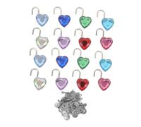 DOITOOL 16PCS Dazzling Rhinestone Padlocks for Jewelry Boxes Diaries Handbags and Romantic Weddings and Anniversaries