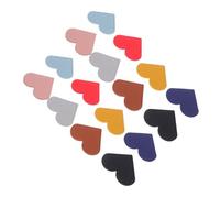 DOITOOL 16pcs PU Leather Heart Corner Bookmarks Colorful Lightweight Page Markers for Textbooks Journals Reading Lovers Retro Style for School Office Gift