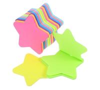 DOITOOL 16pcs Star Shaped Sticky Notepads Bright Self Adhesive Note Tabs for Office School Home Strong Adhesion Portable Lightweight Easy Writing and Removing