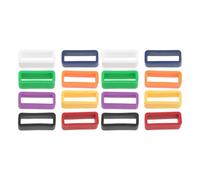 DOITOOL 16pcs Watch Band Loop Silicone Watch Strap Keeper Replacement Holder Ring 20mm Silicone Band Retainer Loop Keepers Assorted Color