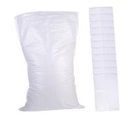DOITOOL 16pcs Waterproof White Laminated Woven Sandbags Heavy Duty Flood Protection Bags for Outdoor Anti-flood and Hurricane Use 35x60cm