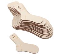 DOITOOL 16pcs Wooden Sock Blocking Forms Knitting Sock Stretchers Natural Wood Khaki Effortless Blocking Versatile Compatibility for Family Craft Time Advanced Makers Parentchild