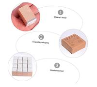 DOITOOL 16pcs Wooden Stamp DIY Hand Account Decorative Seals Pattern Scrapbook Craft Stamps for Card Making and Handbook Decoration