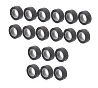 DOITOOL 18 Rolls Black Glitter Paper Tape Roll Decorative Craft Tape for DIY Scrapbooking Hand Account Diary Invitation and Gift Wrapping Each Creative Glitter Design for Birthday Party
