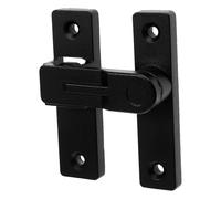 DOITOOL 180 Degree Right Angle Sliding Door Latch Lock, Zinc Alloy Anti-Theft Hasp for Barn, Fence, and Sliding Glass Doors, Black Screw Mount Security Bolt for Home and Garage