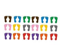 DOITOOL 18pairs Kindergarten Sticker Pack Footprint Decals Small Foot Stickers for Floor Bathroom Bathtub Mixed Colors