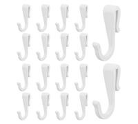 DOITOOL 18pcs Kitchen Cart Hooks White Plastic Wire Shelving S for Baskets