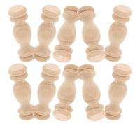 DOITOOL 18pcs Unfinished Wooden Stair Balusters 6x1.8cm Vintage Roman Column Finials for Indoor Crafting and Furniture Accessories