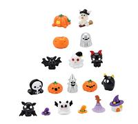 DOITOOL 19pcs Halloween Landscape Sculptures Garden Resin Decor for Boys and Girls Parties Fun Ghosts Witches and Pumpkins Random Styles for Festive Celebrations