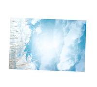 DOITOOL 1Pc Blue Sky White Cloud Photography Backdrop Creative Vinyl Prop for Birthday Parties Home Decor and Professional Photo Shoots for Food Cosmetics and Floral Photography