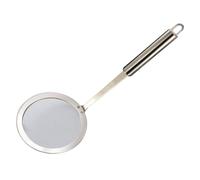 DOITOOL 1pc Stainless Steel Skimmer Ladle for Cooking and Frying Ergonomic Handle Mesh Colander for Straining and Vegetables Deep Frying Tool