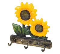 DOITOOL 1pc Vintage Sunflower Wall Hook Retro Iron Multipurpose Bag and Key Holder for Home Entryway Strong Load Capacity Decorative Wall Hanger for Bedroom Living Hallway Porch
