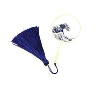 DOITOOL 1pc Wave Bookmark Bookmark Cards Unique Book Marks for Book Lovers Wave Decor Cute Tassel Hanging Ornament Polyester Blue