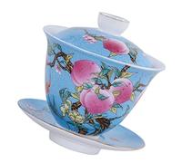 DOITOOL 1set Ceramic Tureen Teacup Traditional Hand-Made Chinese Tea Making Bowl Vintage Design Elegant and Safe for Home Dining for Tea