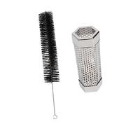 DOITOOL 1set Stainless Steel Smoker Tube for Bbq Reusable Grill Smoker Brush Design for Cherry Hickory Pecan Barbecue Tool for