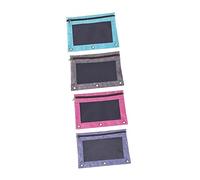 DOITOOL 1set Transparent File Bags with Zipper Three Hole Loose Leaf Pencil Pouches Multipurpose Document Containers in Sky Blue Blue Rose Red and Grey for Organizing Papers and 4pcs