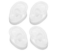 DOITOOL 2 Pair Realistic Silicone Ear Models for Piercing Practice, White Fake Ears with Training Capabilities, for Piercing Practice Operations and Training Use