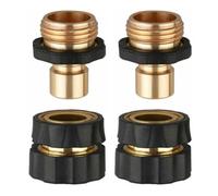 DOITOOL 2 Pairs Garden Hose Quick Connect Fittings Heavy Duty Water Resistant Hose Connector Set with Male and Female Adapters Easy to Connect and Disconnect Aluminium Alloy and Plastic