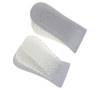 DOITOOL 2 Pairs Silicone Insert Height Increase Insoles Comfortable Shock-Absorption Design Invisible Heightening Insole for Multiple People Suitable for Kinds of Footwear and Parties Grey