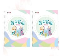 DOITOOL 2 Pcs English Alphabet Writing Practice Books for, Groove Copybook 26 Letters, Beginner Handwriting Calligraphy Workbook for Primary School Students