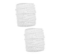 DOITOOL 2 Rolls Imitation Pearl Beads Chain Faux Pearl Garland Spool for Wedding Decorations DIY Crafts Hair Accessories and Beaded Curtains