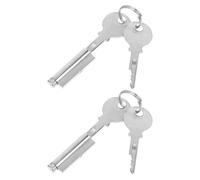 DOITOOL 2 Sets Fridge Freezer Cylinder Lock with Keys 35mm Heavy Duty Refrigerator Door Locks Replacement for Glass Display Cabinets Retail Uses