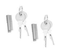 DOITOOL 2 Sets Heavy Duty Refrigerator Key Lock Cylinder Freezer Door Lock with Seal for Retail Display Cabinets Glass Door Fridge