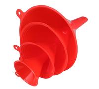 DOITOOL 2 Sets Plastic Funnels 8Pcs PP Kitchen and Car Fuel Filling Funnels with Slanted Spout for Gasoline, Oil, Liquid Transfer, Suitable for Household and Automotive Use Random Color