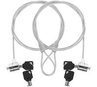 DOITOOL 2 Sets Security Cable Lock for Laptop Portable Theft Keyed Lock Durable Cable Easy One Handed Engagement Compatible with Digital Devices Reliable Protection for Home Use