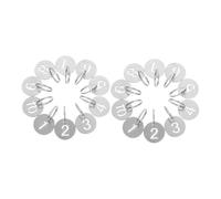 DOITOOL 2 Sets Stainless Steel Round Number Tags Hollowed Metal Number Key Tags for Easy Identification Durable Pendant Plates for Organization Parking Lots Warehouses and More