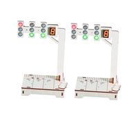 DOITOOL 2 Sets Stem Traffic Light Kit for DIY Crosswalk Signal Model Educational Science Experiment Wooden Construction for Teens Family Interaction Safety Learning