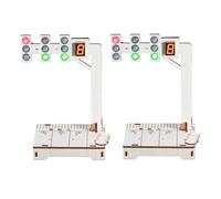 DOITOOL 2 Sets Stem Traffic Light Model Kit DIY Wooden Science for Engaging Traffic Signal Assembly Project Enhances Logical Thinking and