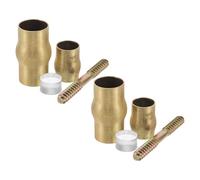 DOITOOL 2 Sets Walking Cane Tips Replacement Parts Anti-Slip Connector Accessories for Ordinary Walking Sticks, Brass Metal Material with Easy DIY Installation for Daily Indoor and Outdoor