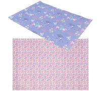 DOITOOL 2 Sheets Ocean Themed Wrapping Papers Flower Wrap Paper Assorted Color Convenient to Take Not Easy to Tear for Wrapping