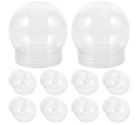 DOITOOL 20 Pack DIY Snow Globe Water Globe - 2.7 Inch Clear Plastic Snow Globe with Screw off Cap - Empty Plastic for DIY Crafts Christmas Decoration 150ml
