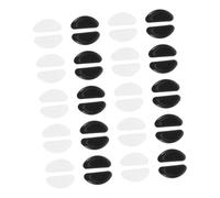 DOITOOL 20 Pairs Adhesive Silicone Eyeglass Nose Pads Anti-slip Bridge Cushions for Glasses and Sunglasses Soft Comfortable Eyewear Accessories for Rimless and Push-in Mount Frames