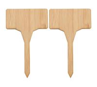 DOITOOL 20 Pcs Bamboo Plant Labels T Shape Thickened Signposts Natural Material Easy to Insert Decorative Plaque Ornaments for Nursery and Garden
