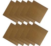 DOITOOL 20 Pcs Curling Wand Insulation Decal Adhesive Design, Brown Glassfiber Fabric Heat Shield Stickers for Salon and Home Use, Easy to Paste Perm Stick Protective Tape